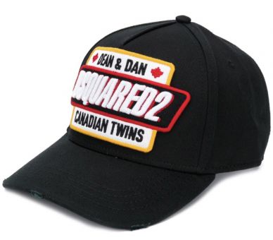 DSQUARED2 casquette noir à patch logo