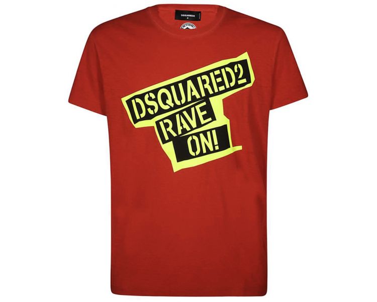 DSQUARED2 T-shirt rouge/jaune